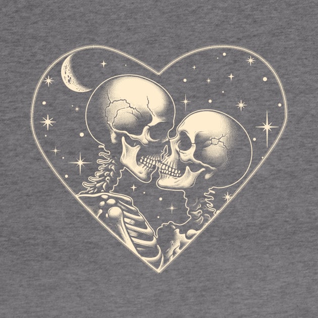 The Lovers Skeleton Lovers Valentine's Day Couple Matching by Hsieh Claretta Art